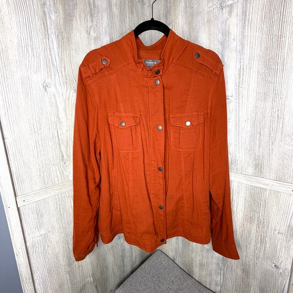 Torrid Double Gauze Folded Utility Jacket 2X - Picture 2 of 9